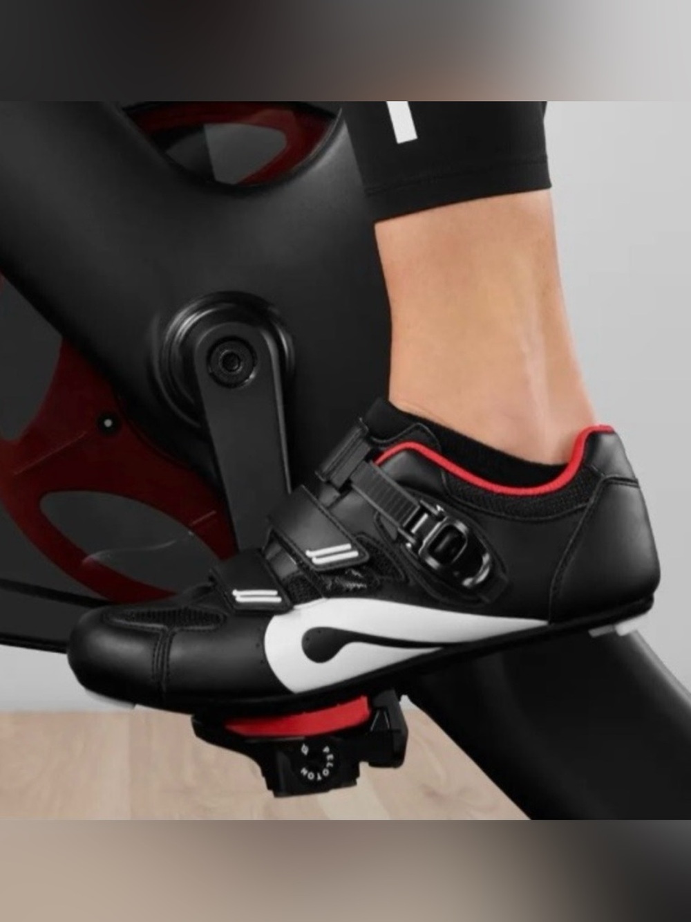 Peloton Black and Red Women's Cycling Shoes